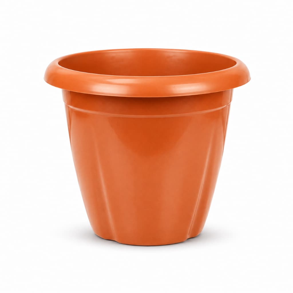 Kit de Vasos 5,5L Terracota Redondo de Flores Hortaliças Plantas Resistente de Plástico