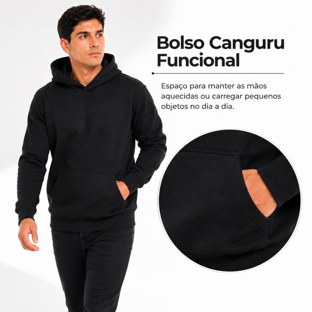 🔥 Moletom Canguru Masculino e Feminino Casaco Blusa Frio Top
