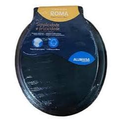 Assento Sanitário Oval Roma Alumasa Preto