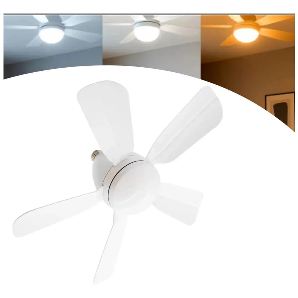 Ventilador De Teto Potente Controle Remoto Lâmpada Led Silencioso Wind Light 3 EM 1