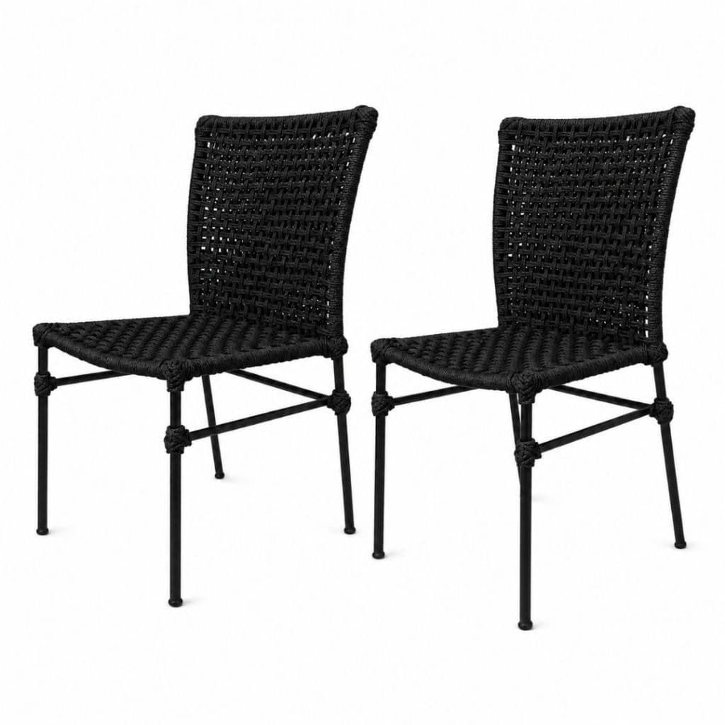 2 Cadeiras Almeida Kit no Cordão Náutico Prêmiun p/ Áreas Diversas, Jardim e Sala de Jantar
