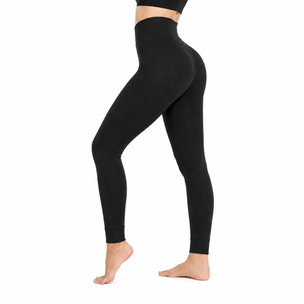 Legging Térmica Feminina com Forro de Pelúcia Cintura Alta e Tecido de Quatro Vias Ideal para Academia e Inverno
