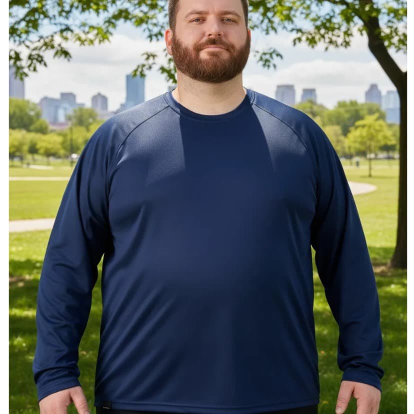Camisa Térmica plus size G1 A G8 Proteção Uv 50+ Segunda Pele Camiseta Blusa Malha Fria Unissex Academia Manga Longa