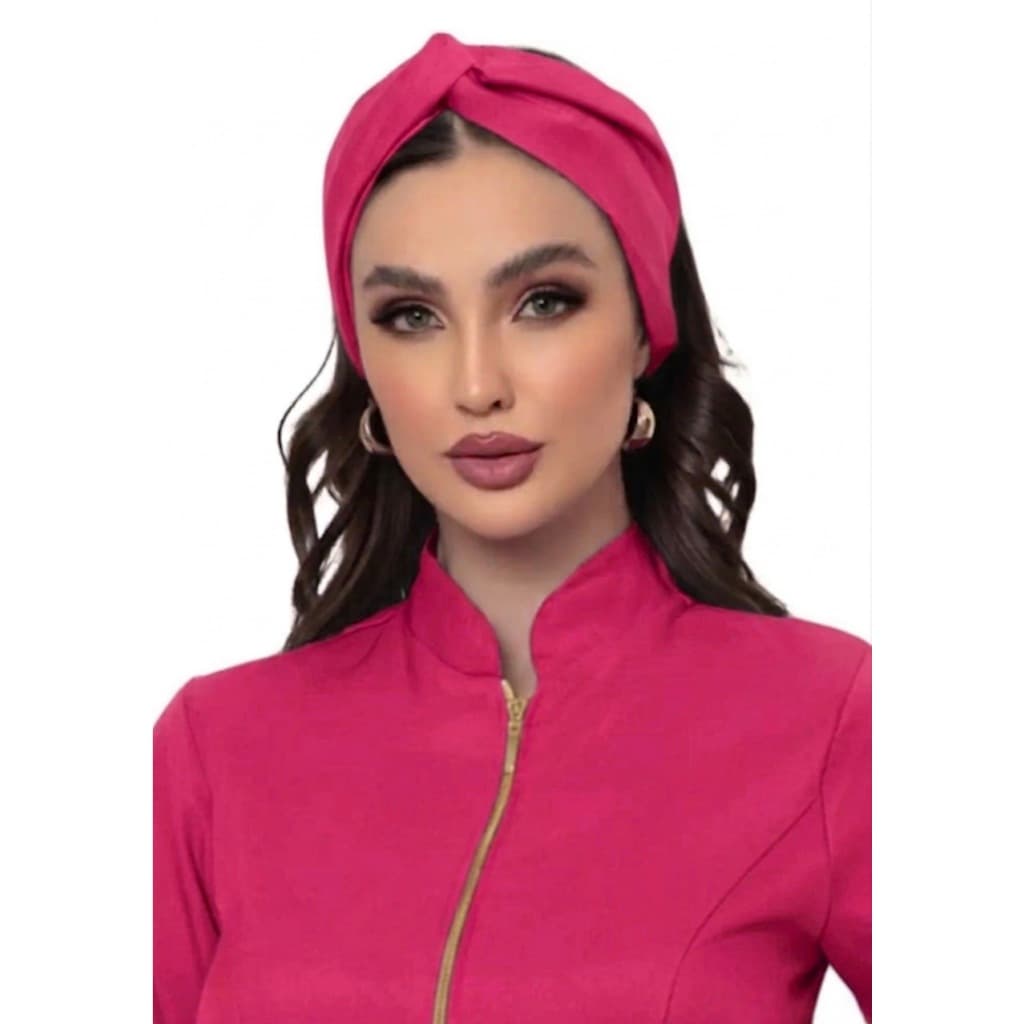 Turbante Feminina Médica Elástico Pink Eva Gardenia Jalecos