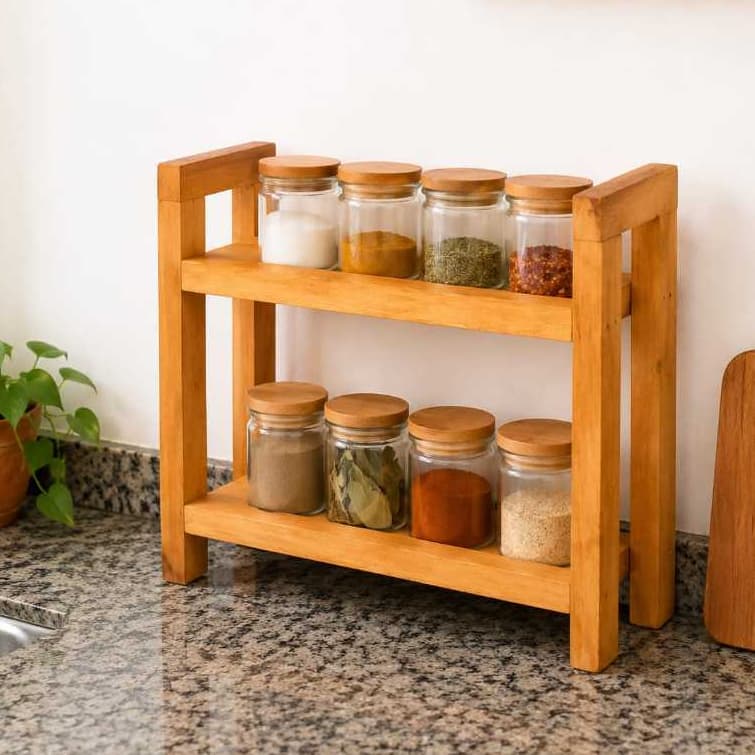 Porta Tempero Porta Condimentos Organizador De Bancada Prateleira Cozinha