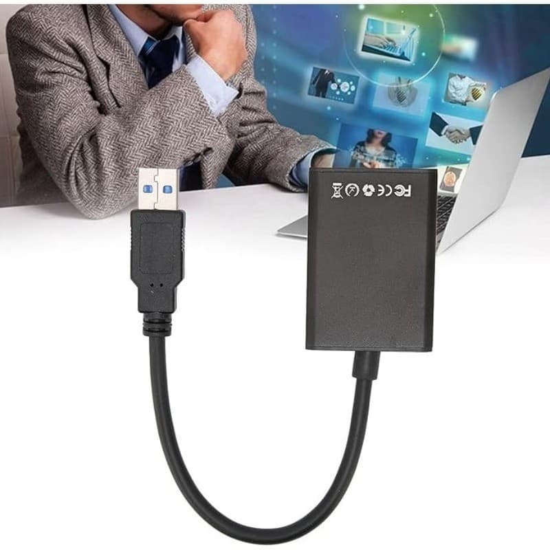 Adaptador Conversor Multitela USB 3.0 HDMI 1080p - Compatível com USB 2.0, 4 Modos de Tela