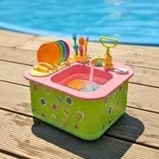 Pia Infantil Acqua Brink - Brinquedo com Água Real, Ecologicamente Correto, Fácil de Limpar