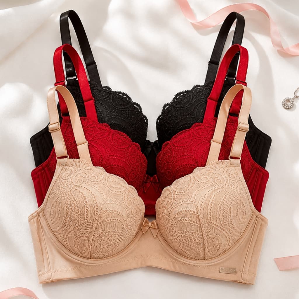 Sutiãs RENDADO Premium Soutien Com Bojo Push Up Reforçados Efeito Silicione PROMOÇÃO