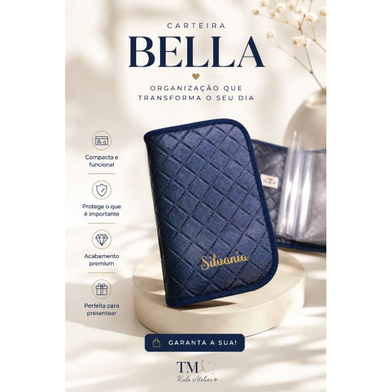 Porta Folhetos para Ministério Personalizada - Carteira Bella