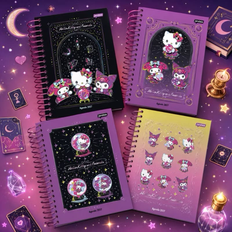 Agenda Diária 2027 Hello Kitty E Amigos 352 Páginas Tamanho 117x162mm Jandaia.
