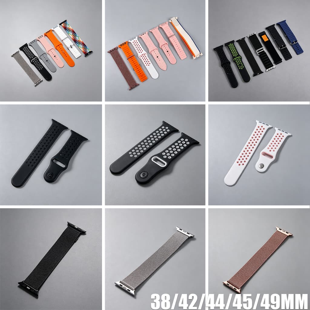 Novo Pulseira de Silicone para Smartwatch Relogio Inteligente  38mm 42mm 44mm 45mm 49mm
