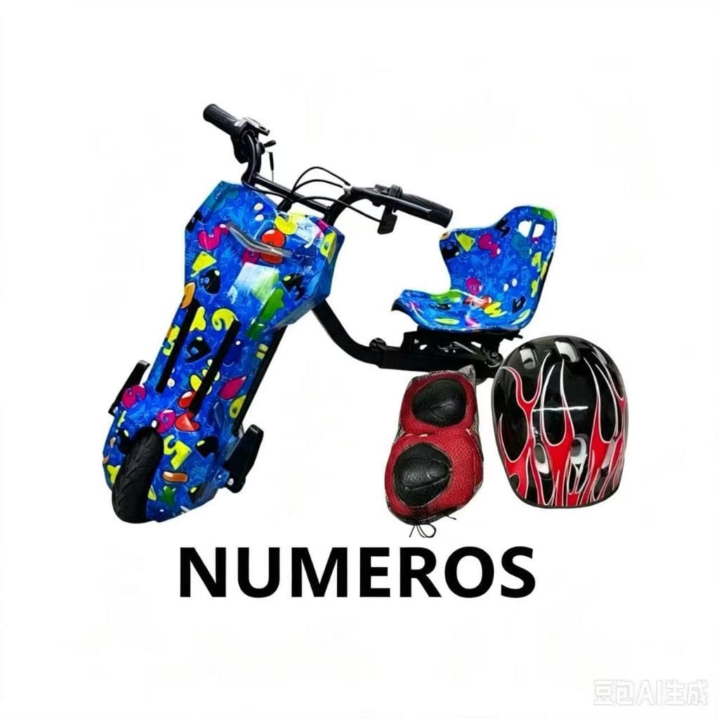 Carrinho Drift Elétrico Infantil 3 Rodas com Bluetooth, Capacete e Joelheira Brinde, Scooter de Derrapagem para Criança