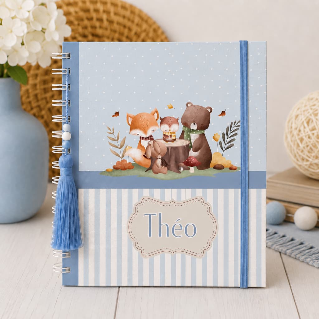 Caderneta de Saúde Personalizada – Caderneta de vacina Animais Cute -Caderneta de Saúde Floresta