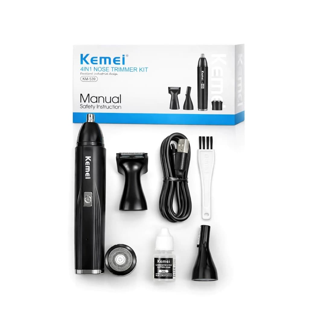 Kemei KM-539 – Aparador 4 em 1 Profissional para Nariz, Orelhas e Corpo