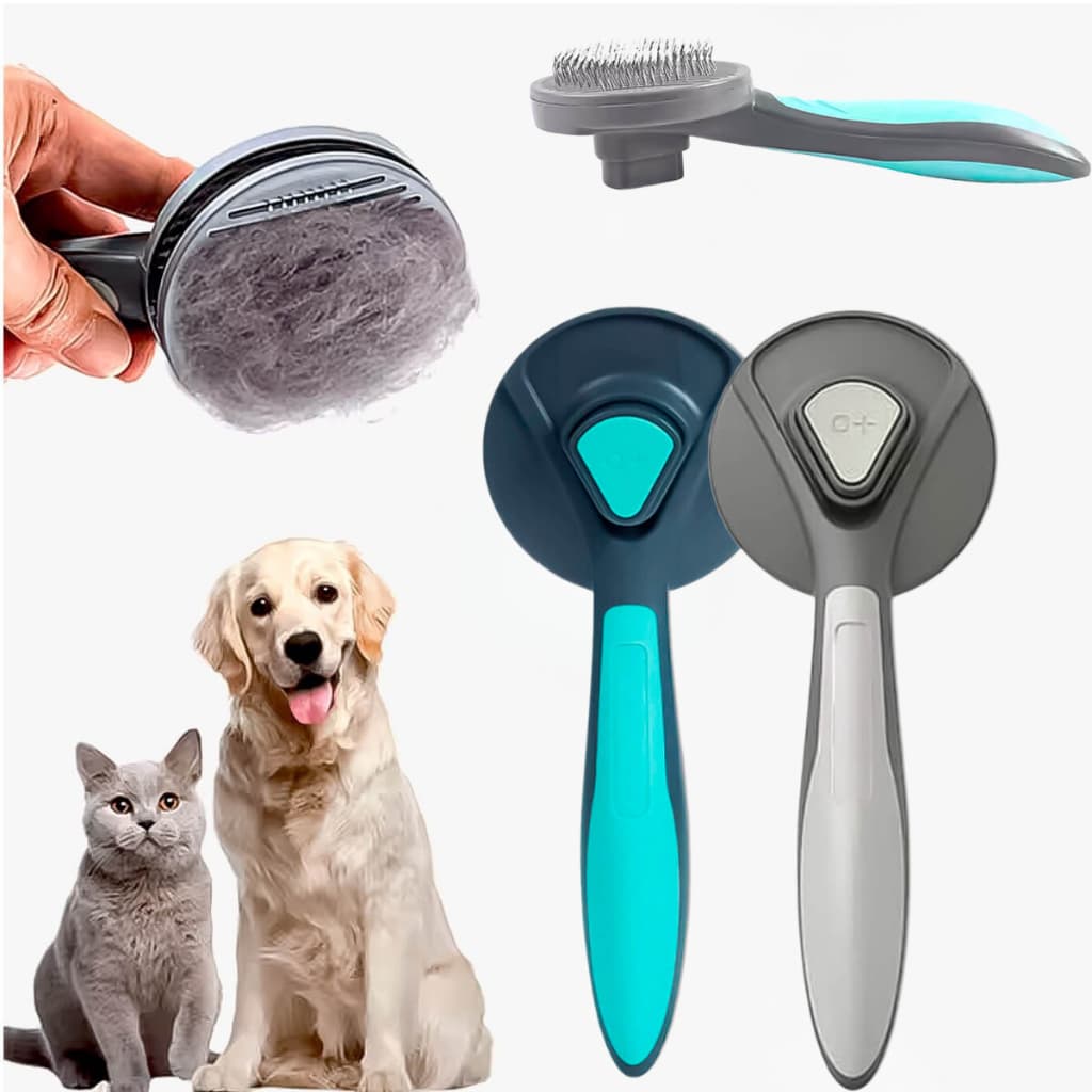 Escova Removedora de Pelos Rasqueadeira Pet para Cães e Gatos