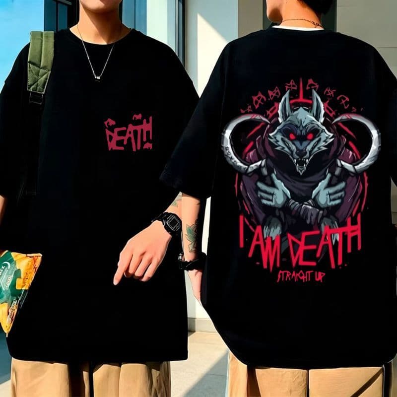 Camiseta Oversized Morte Filme Geek Death Gato Estampada Botas Unissex 100% Algodão ENVIO RAPIDO