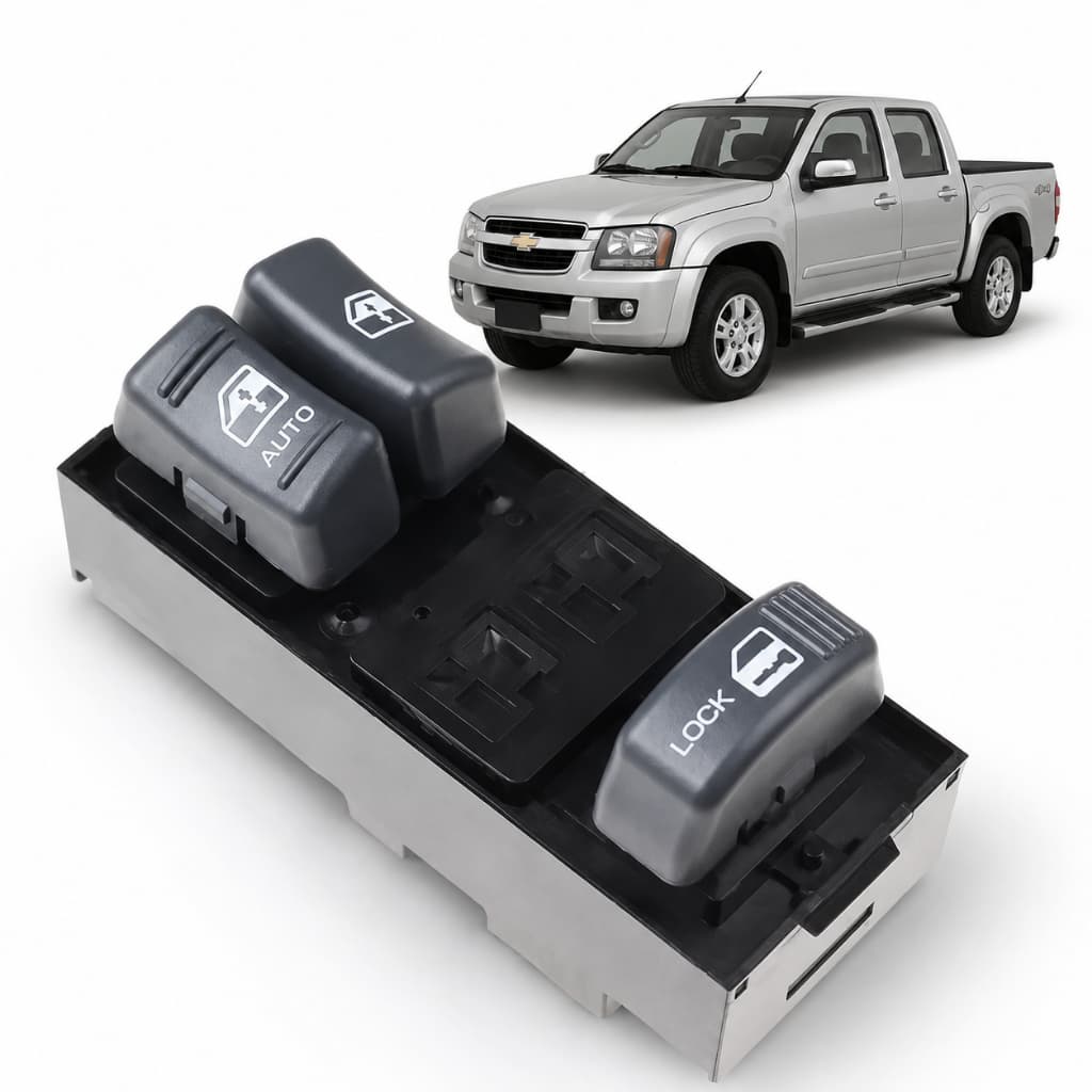 Botão Interruptor Vidro Elétrico S10 1995/2011 Silverado 1997/2002 Comando 2 portas