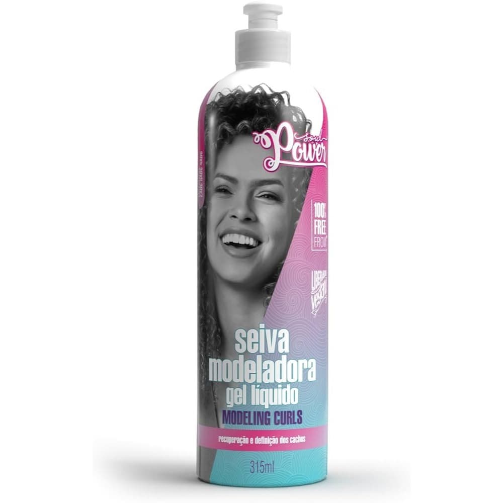 Seiva Modeladora Gel Líquido Soul Power Para Definição De Cachos 315ml