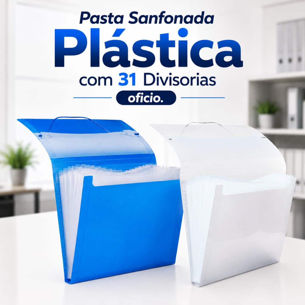 Pasta Sanfonada Plastica C/31 Div. Oficio ACP