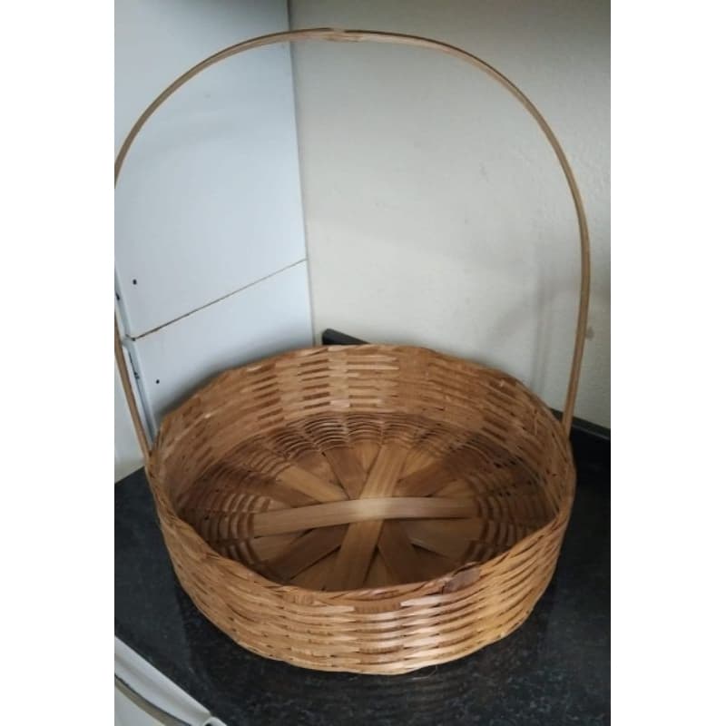 Cesta Bambu Fraldeira Redonda Para Presentes.