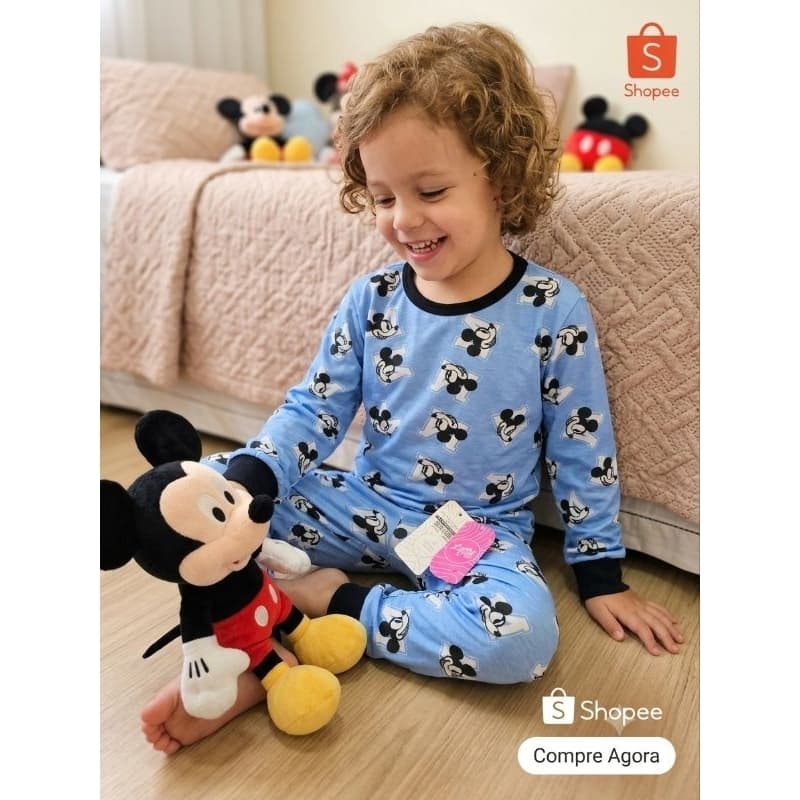 Pijama Infantil Masculino 100% Algodão Manga Longa + Calça | Pijama Menino Confortável e Macio