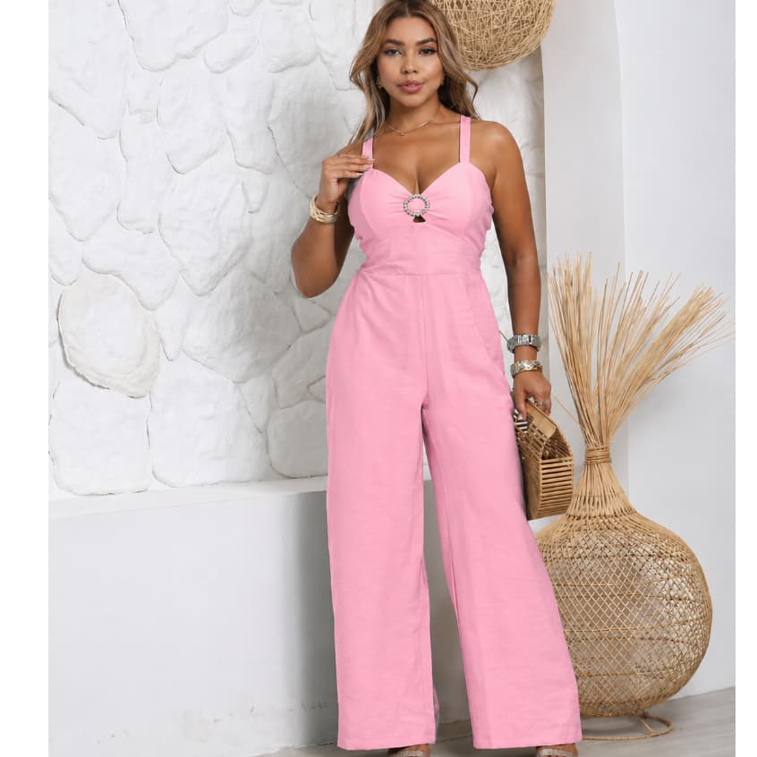 Macacão Feminino Longo Pantalona Alsa larga