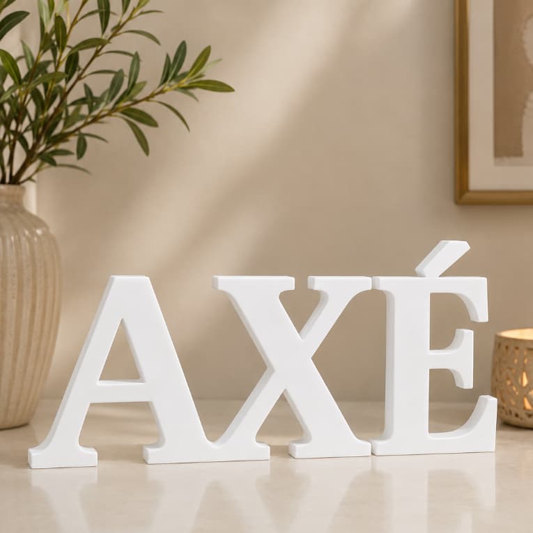 Letreiro AXÉ Decorativo de Mesa – Decoração Religiosa Umbanda Candomblé Fé e Espiritualidade