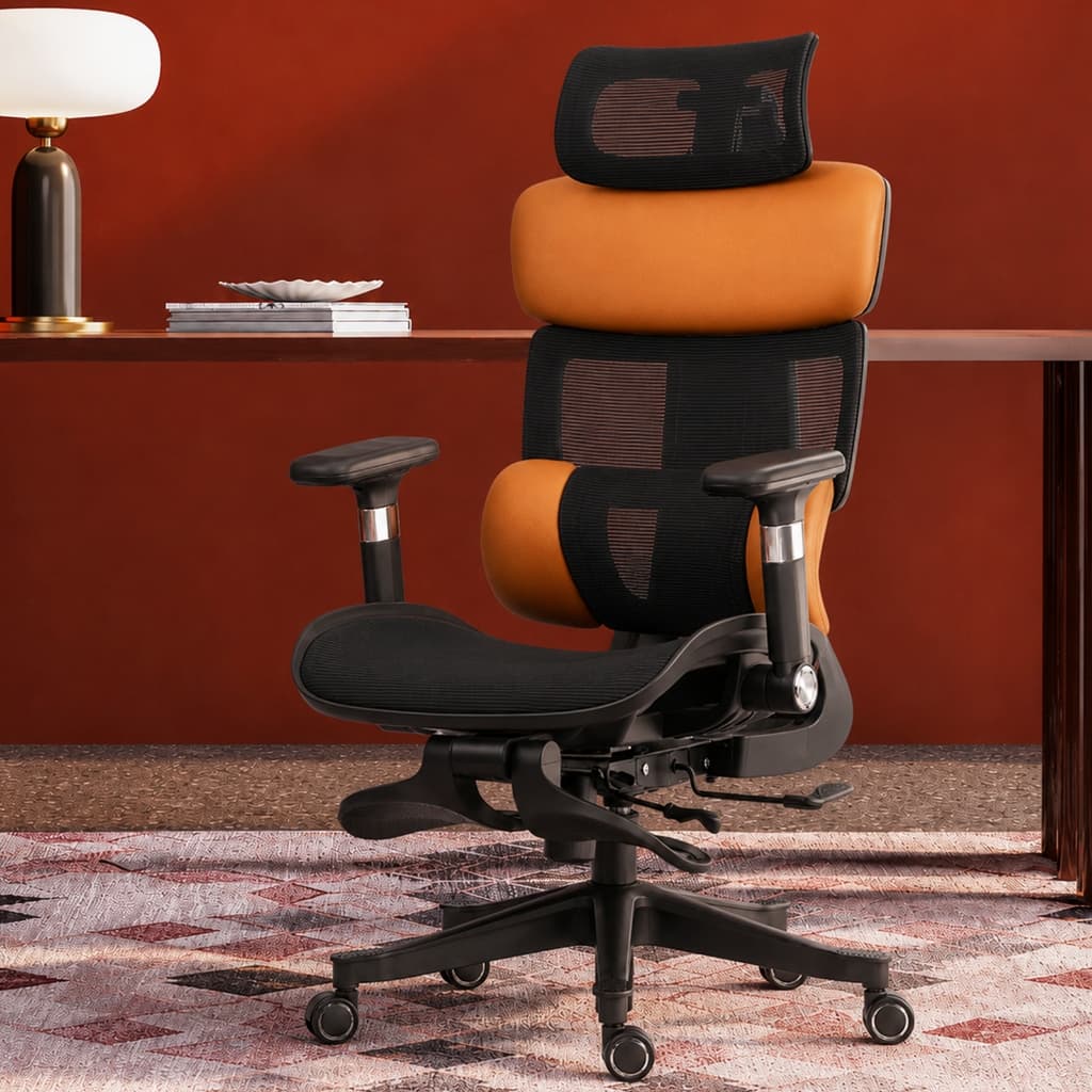 Cadeira Ergonômica Escritório Gamer Apoio Lombar Adaptativo Tecido Respirável E Ajuste De 3 Alturas Suporta Até 300kg