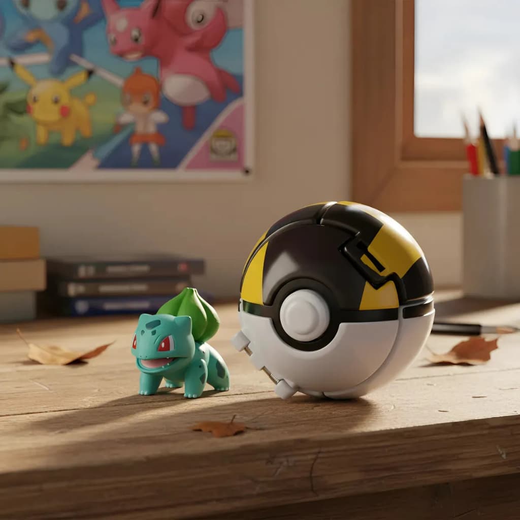Pokebola Pokémon com Boneco Bulbasaur Charizard Mewtwo Squirtle Brinquedo Colecionável Interativo