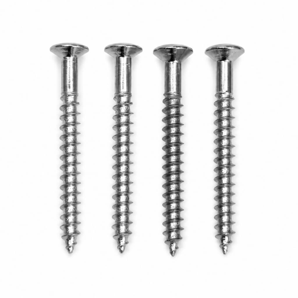Kit Com 04 Parafusos De Fixação Para Neck Plate De Guitarra Contra Baixo