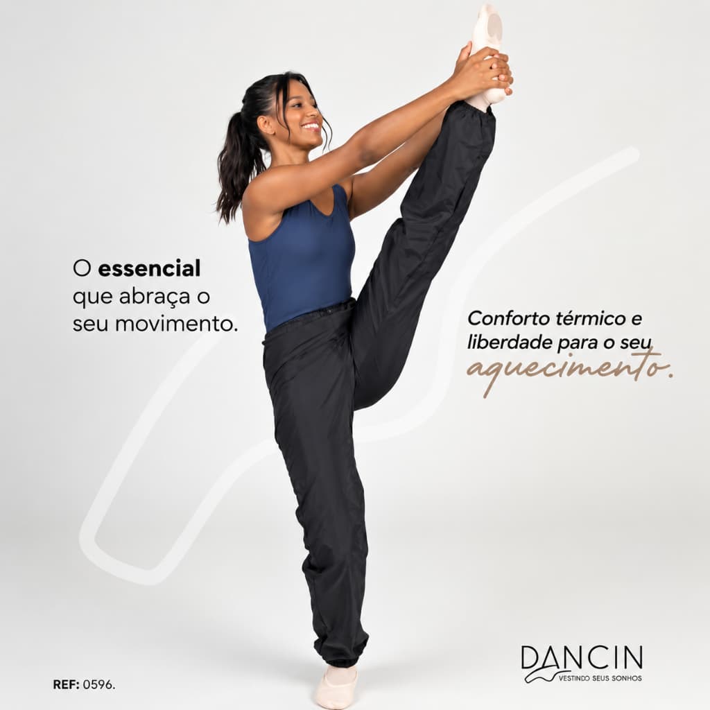 Calça de Aquecimento em Nylon Ballet Jazz Conteporanêo Dancin 4929