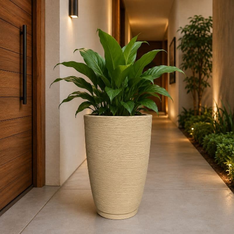 Vaso Grafiato para Plantas Cone Bojo Nº 1 em Polietileno