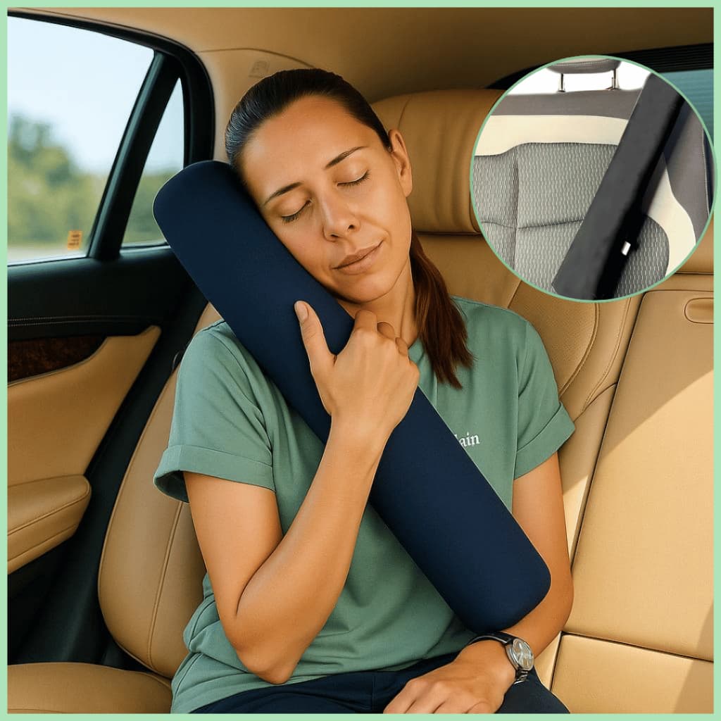 Capa Protetor Cinto Segurança Almofada Pescoço Ombro Universal Carro Inf/Adult Conforto Viagem