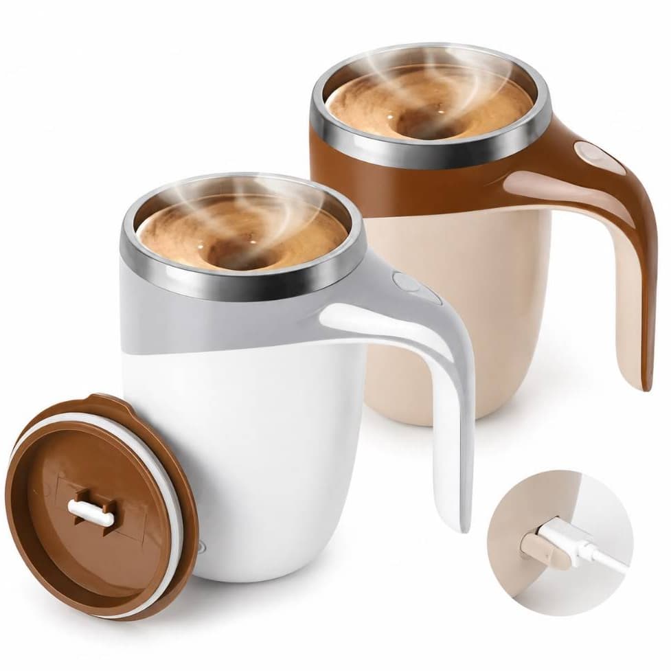 Caneca Copo Misturadora Automática USB Bateria 380ml Recarregável Mixer