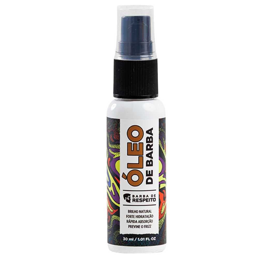 Óleo para Barba Masculino 4 POR 1 Barba de Respeito Controle de Frizz, Hidratação, Brilho Maciez 30ml