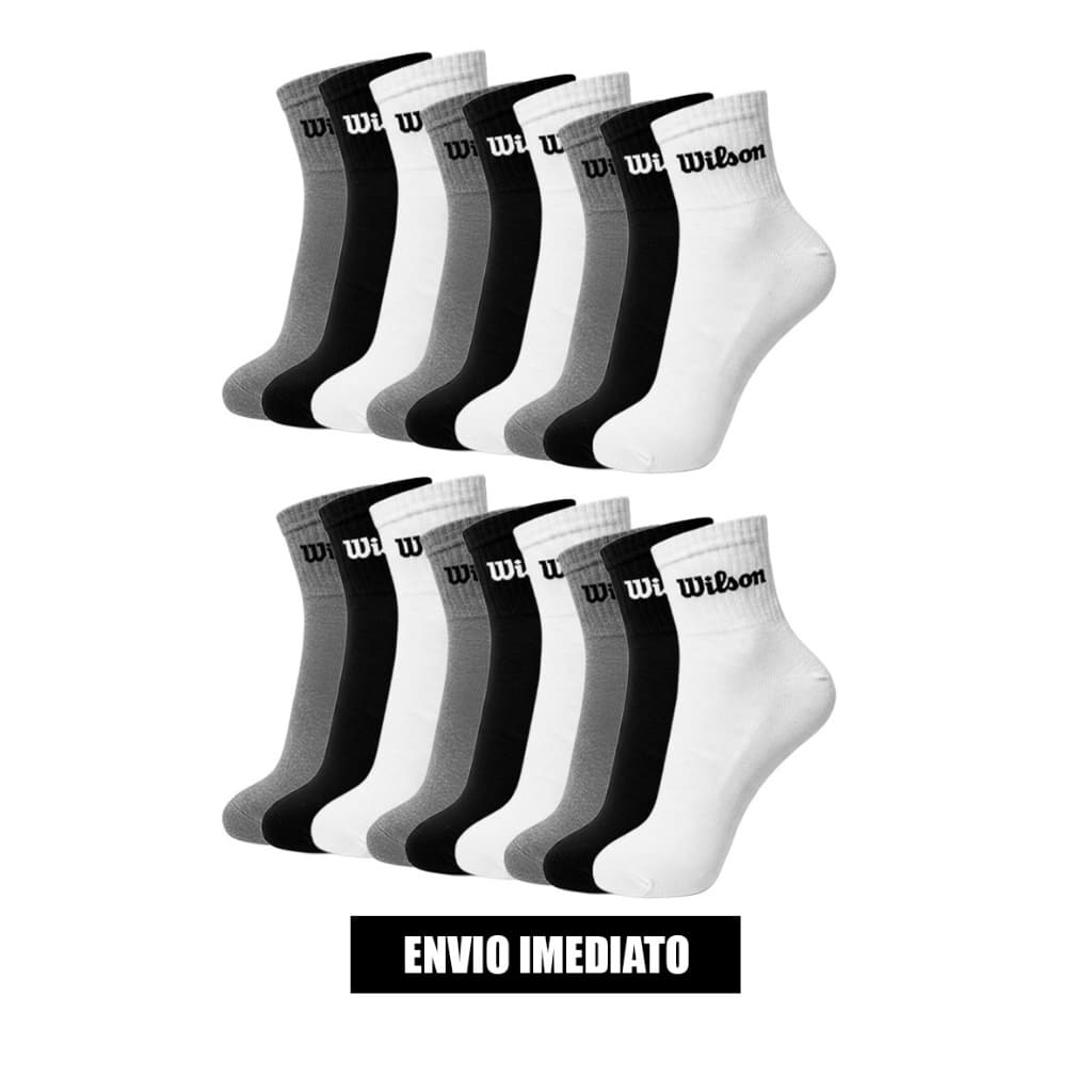 Kit 9 ou 18 pares de meia Wilson cano curto original
