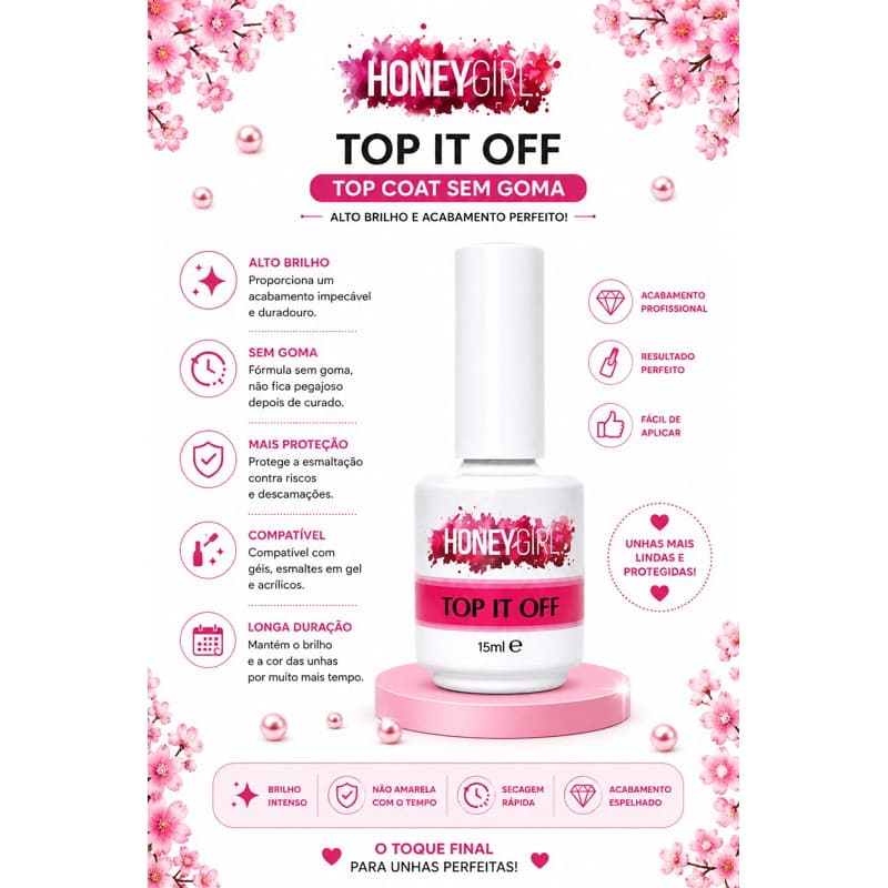Top Coat Top It Off -  Honey Girl 15ML