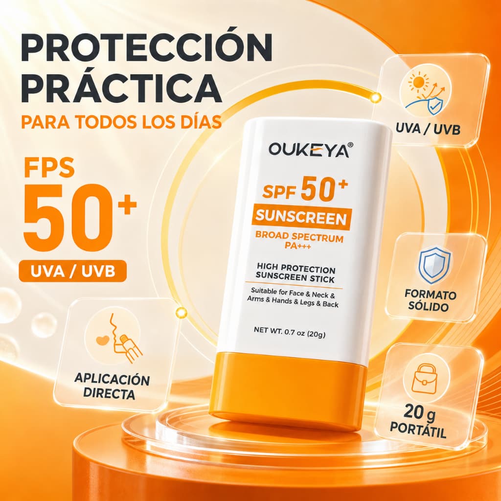Protetor Solar Bastão OUKEYA FPS 50+ PA+++ UVA/UVB 20g