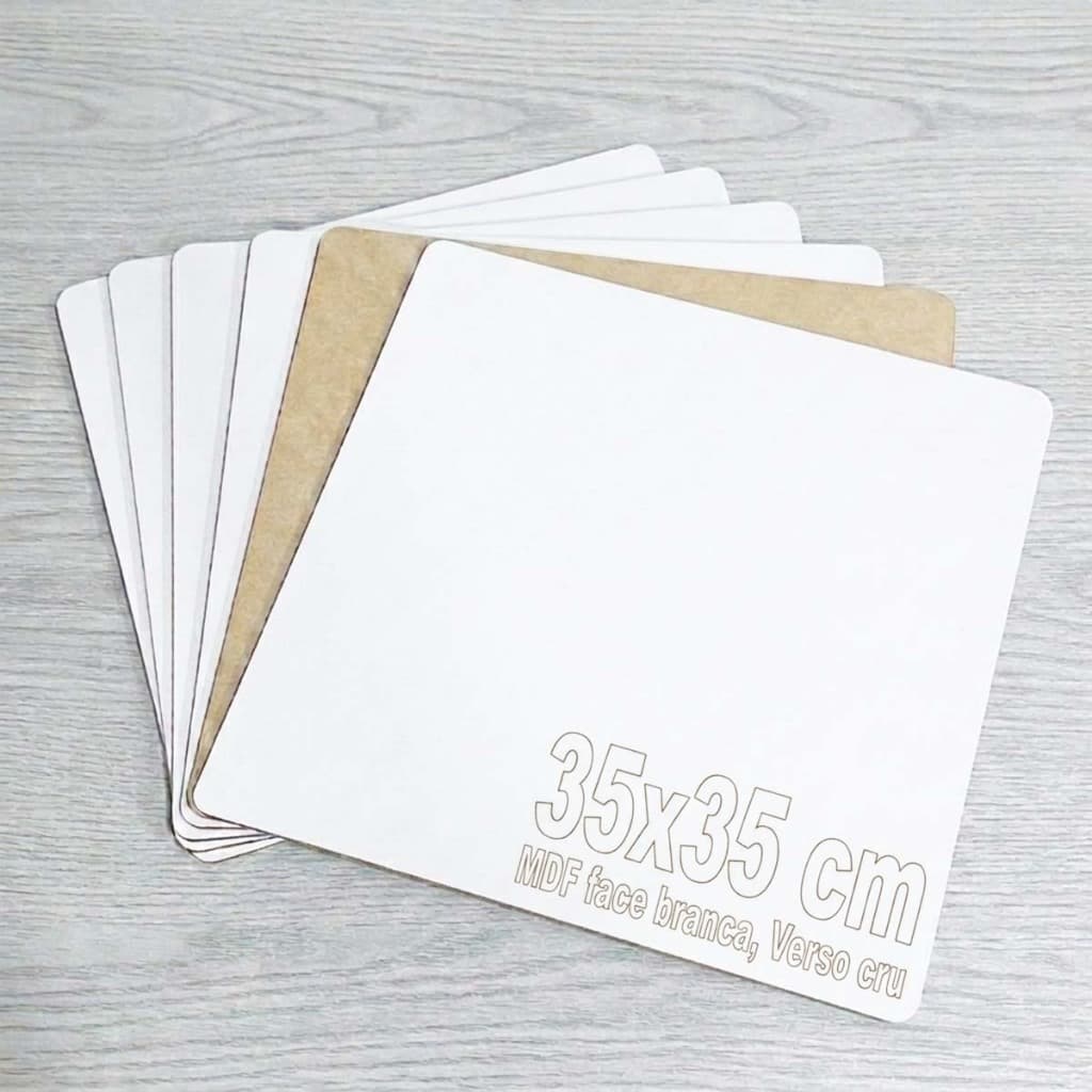 15 Cake Board Tabuleiro Quadrado 35cm cakebord base confeitaria Quadrinho sousplat Mdf Branco A2b
