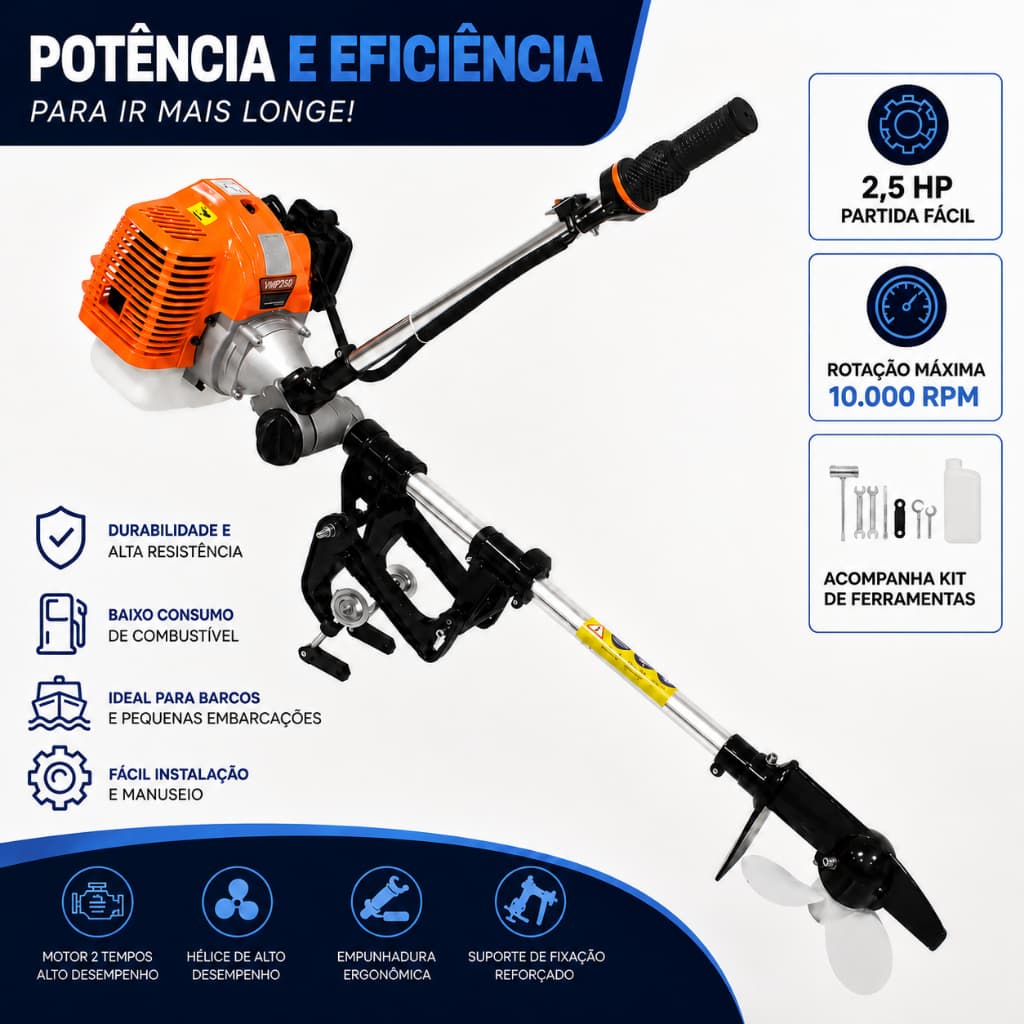 Motor De Popa Para Barco 3hp Bote/barco Pesca Premium