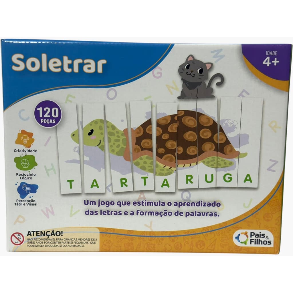 Jogo Educativo Soletrar 120 Peças Formação de Palavras – Pais & Filhos