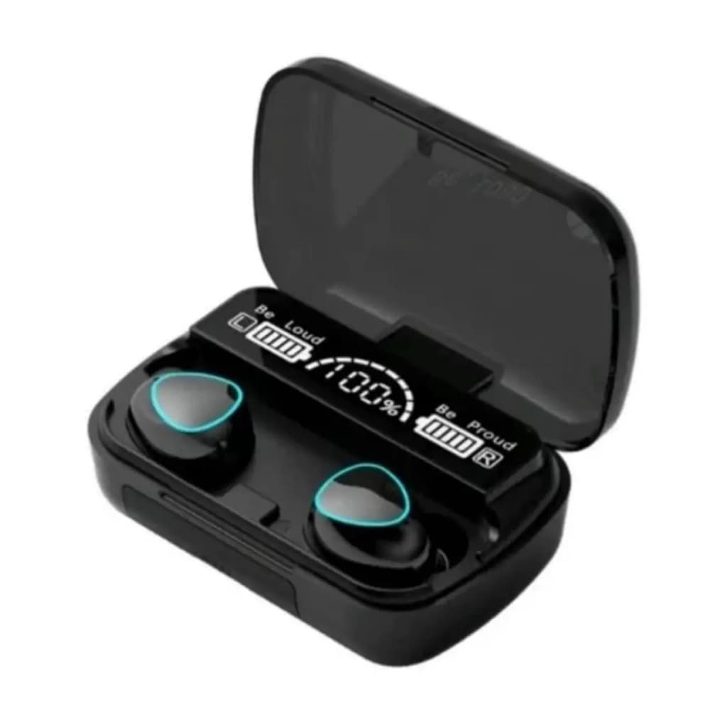 Fone Bluetooth M10 TWS Sem Fio 5.3 Estéreo Power Bank Display Indicador de Bateria Digital Led a Prova D`àgua