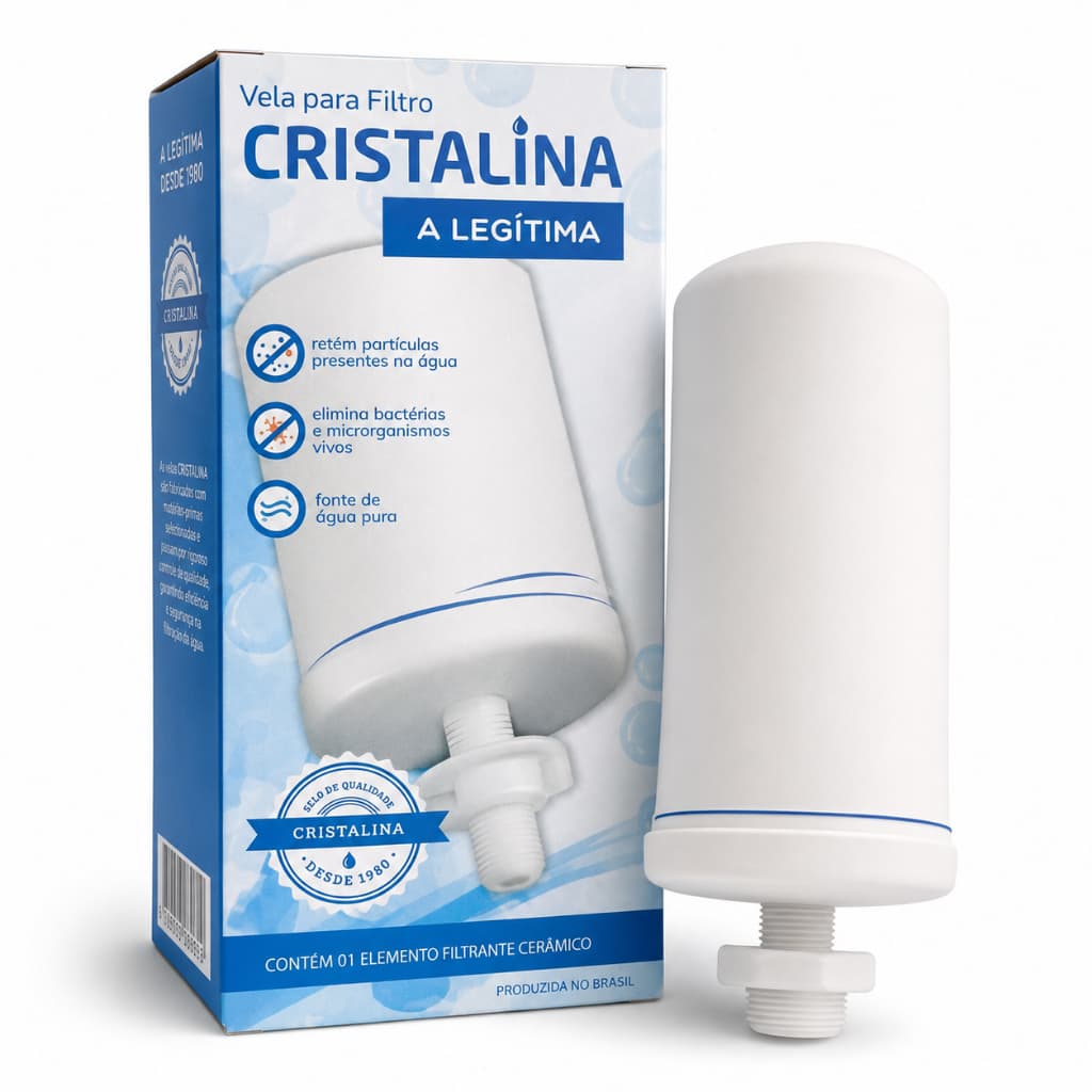 Vela Para Filtro Universal Ação Alcalina Elimina Impurezas Compatível Em Filtros Doméstico