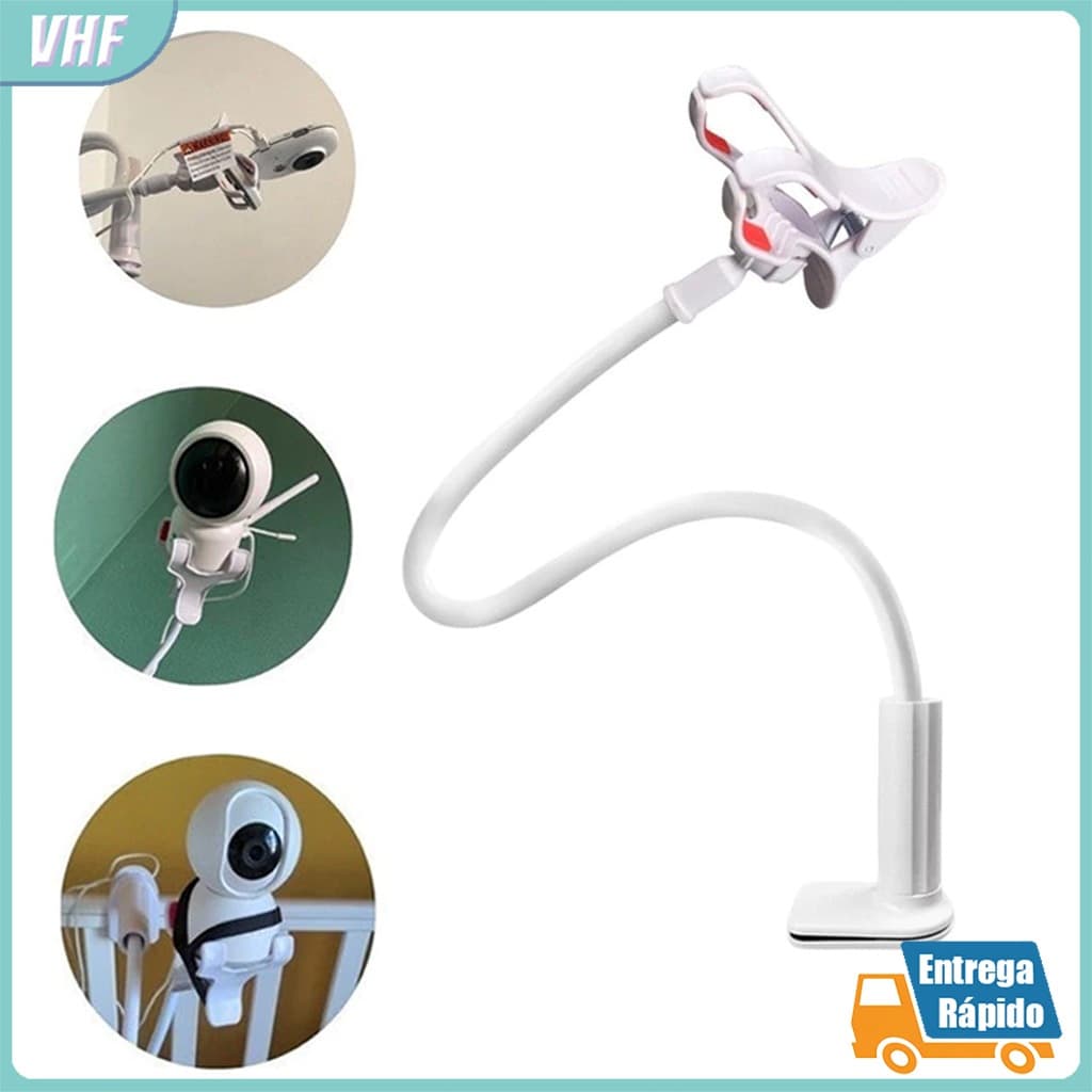 Suporte C芒mera Monitoramento Beb锚 Sem Perfura莽茫o Universal Clip Ber莽o