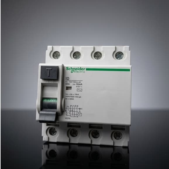 Disjuntor DR Schneider Electric 63A 30mA Tetrapolar 4P 415V - Proteção Contra Choques