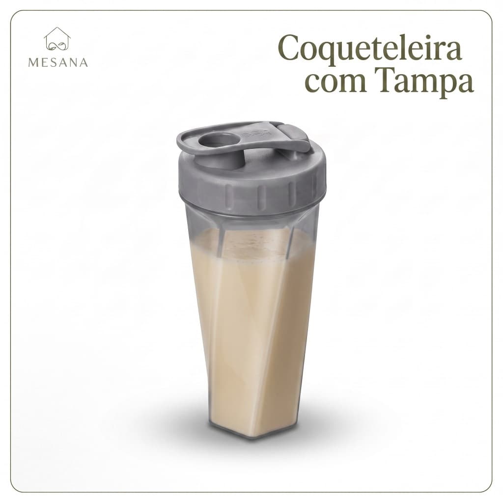 Coqueteleira Shakeira 700ml Preta Fitness Whey Academia BPA Livre
