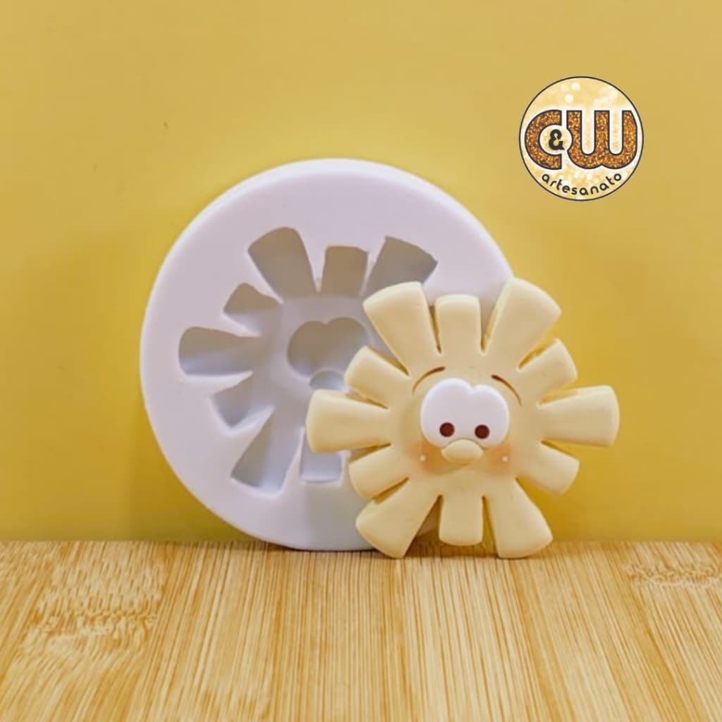 Molde de Silicone Sol com Rosto 2517