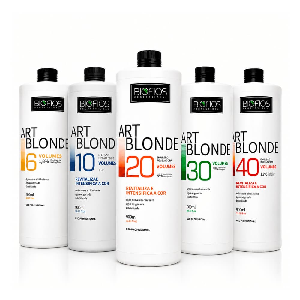 Ox Volumes Emulsão Reveladora Biofios 900ml Água Oxigenada (06 - 10 - 20 - 30 - 40)