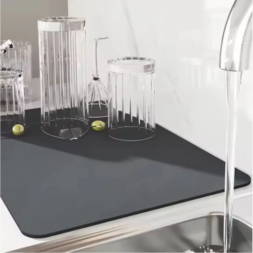Tapete Escorredor de Louça 20x30cm, 40x50cm Absorvente e Antiderrapante para Cozinha copos