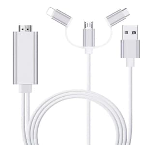 Cabo Adaptador HDMI 3 Em 1 Celular Para TV Full HD